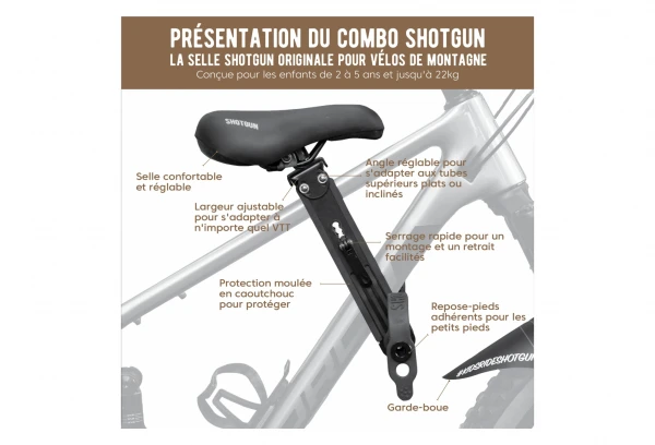 Kit Combo VTT Shotgun Selle + Guidon Enfant 4 Kit Combo VTT Shotgun Selle + Guidon Enfant – Image 2