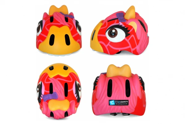 Casque Enfant Crazy Safety Girafe Rouge 4 Casque Enfant Crazy Safety Girafe Rouge – Image 2