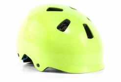 Casque Bontrager Jet WaveCel Vert Vis / Bleu Royal Enfant Blanc / Bleu