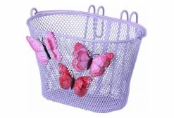 Panier De Vélo Avant Ou Arrière Basil Jasmin Butterfly Junior Lila Blanc / Violet