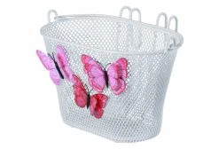 Panier De Vélo Avant Ou Arrière Basil Jasmin Butterfly Enfant Blanc Blanc / Violet