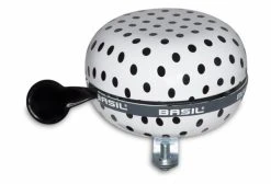 Sonnette BASIL POLKA Dot Pois Blanc Noir 80mm
