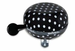 BASIL Sonnette POLKA Dot Pois Noirs/blancs 80mm